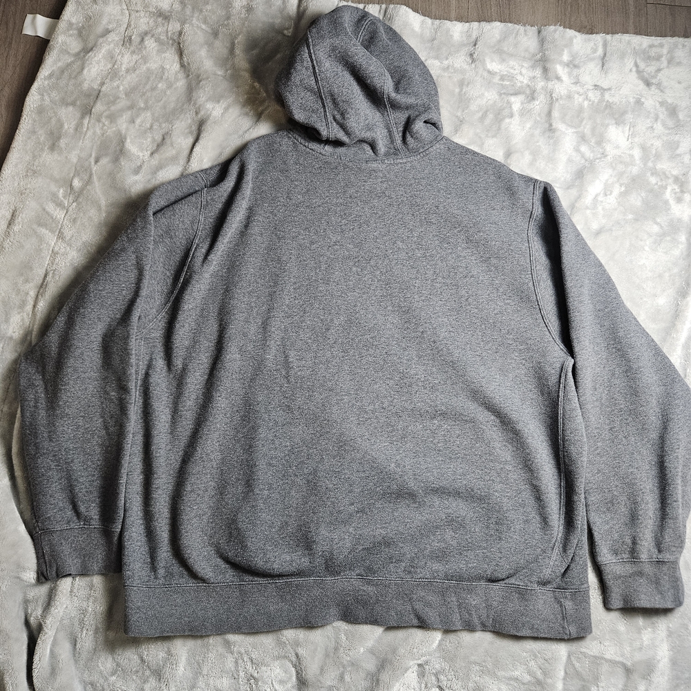 Nike Hoodie XXL Gray Pullover Fleece Sweatshirt Swoosh Logo - Picture 6 of 7